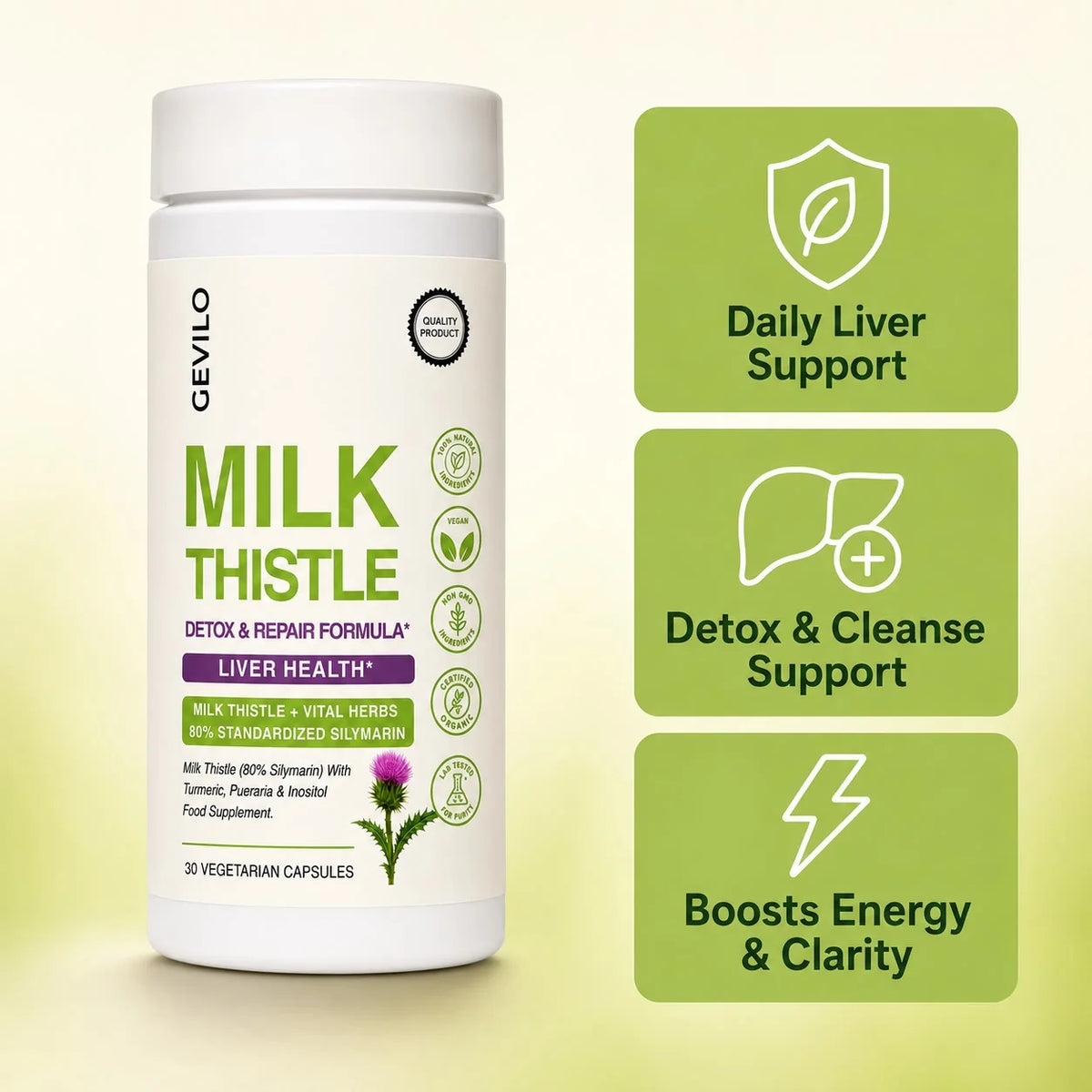 Gevilo® Milk Thistle Liver & Digestive Relief
